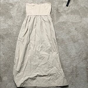 Universal Thread Strapless Cream Maxi Dress